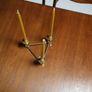 Triangular Brass Candelabra by Lars Bergsten for Gusum, Sweden, 1960s. Image 5