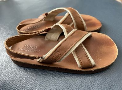 Kids sandals boys girls unisex Polo Ralph Lauren genuine leather size UK 13
