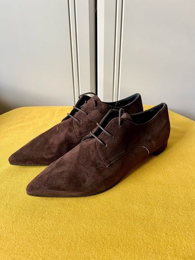 Premoli  lace up suede flats 8/41