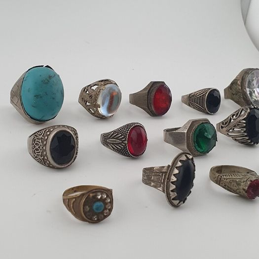 Antique Treasure Jewellery Lot 15 Traditional Brass Statement Rings