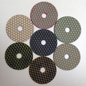 100mm,4" Dry Diamond Polishing Pads, + FREE backer pad