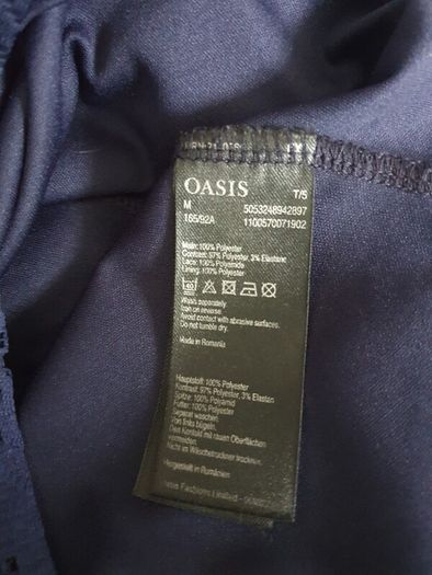 Oasis lace navy dress med