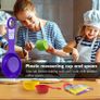 Measuring Spoons and Cups Measuring Spoons Sets Plastic Durable Stackable Measuring Spoon Set Measuring Cup Set for Measuring Dry,Liquids(12 Pack, Brights) Image 2