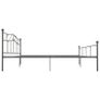 Bed Frame Grey Metal 200x200 cm Image 6