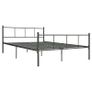 Bed Frame Grey Metal 120x200 cm Image 3