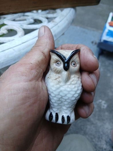 two vintage small owls