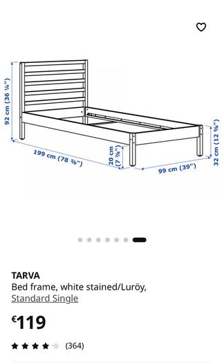 Ikea Single White Bed Stuva Range