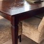 Solid Mahogany table and upholstered chairs Image 2