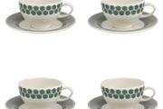 Portmeirion "Westerly"  Tea Cup and Saucer Set of 4