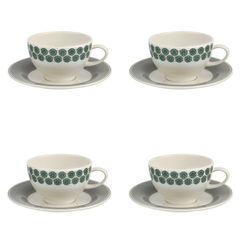 Portmeirion "Westerly"  Tea Cup and Saucer Set of 4