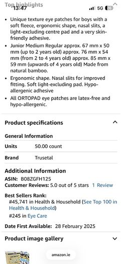 Master Aid Orthoptic Eye Patch Ortopad