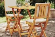 Bistro Set 3 pcs Brown Solid acacia wood