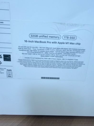 MacBook Pro M1 Max 16"