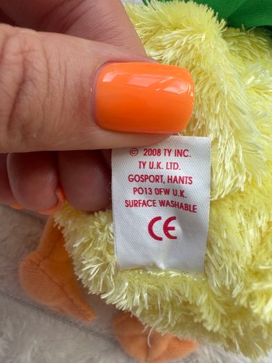 2008 Ty Beanie Babies Ming-Ming Wonder Pets Duck Plush approx. 15 cm. Used Please see photos