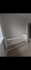 Wooden Cot and Toddler Bed - Mutlple levels, removable side