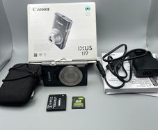 Canon IXUS 177 20MP Digital Camera Black - Full Kit - Nr Mint
