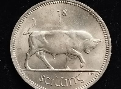 Ireland - 1966 - Shilling - Bull - UNC - KM.14a - [258]