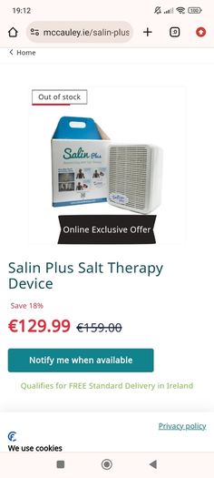 Salin Plus Machine + 1 Unopened Filter