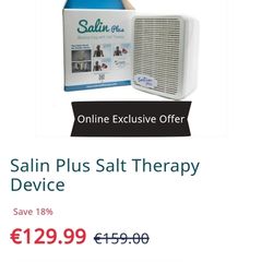 Salin Plus Machine + 1 Unopened Filter