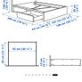 MALM Bed frame, w 2 storage boxes, black-brown Single Image 5