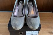 Dune Metallic heels size 38 includes spare heel tips, only worn once