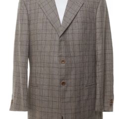 Armani Collezioni Silk Wool Blazer Glen Check Made in Italy
