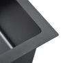 Handmade Kitchen Sink with Faucet Hole Black Stainless Steel Image 7