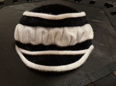 Stylish Black & White Hat Fluffy & Adjustable New Unused