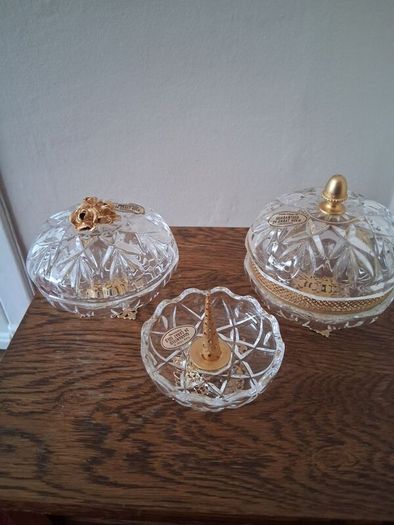 Vintage Killarney Irish Crystal Trinket/Vanity Set