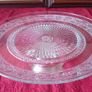 Vintage Cut Glass Art Deco Footed Cake Stand Image 9