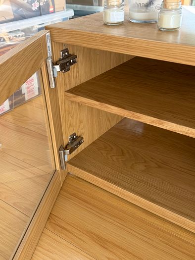 BESTA IKEA TV cabinet with SINDVIK glass doors
