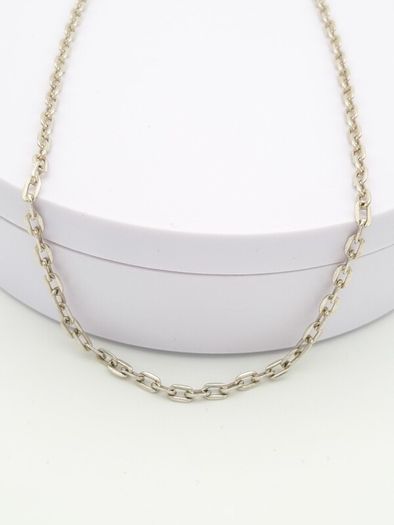 Vintage Signed 925 Sterling Silver Anchor Link Chain, Full British Hallmarks 1977