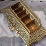 Vintage Large Art Nouveau  Brass Stamp Holder Image 2