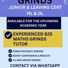 Maths Grinds - Leaving Cert/Junior Cert Maths