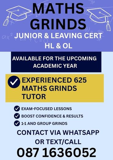 Maths Grinds - Leaving Cert/Junior Cert Maths