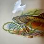 Vintage Fish Platter English Ironstone Meakin Studio Art Image 4