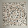 3 white washed Mandela wall art pieces Image 3