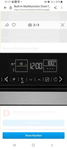 Beko built in multifunction oven