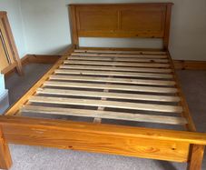 Solid Pine Double Bed For Sale