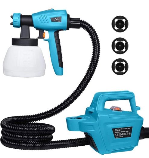 Paint Sprayer 800 Watt Tilswall Home Electric Spray Gun Power Painter with 1300ML Detachable Tank Max 1100ml/min, 2.5m Hose, 3 Spray Patterns,3 Nozzle Sizes for Fence, Cabinet, Home Painting (FREE POSTAGE)