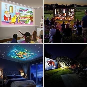 Mini Projector, Vamvo YG300 Pro Portable Projector Full HD 1080p Supported, Phone Projector Compatible with Smartphone/Tablet/Laptop/ PS3/ PS4/ TV Stick for Home Theatre