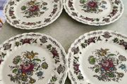 4 Vintage Myotts Bouquet Staffordshire Dinner Plate 10 inches England or as wall hanging plates 20.00 euro each or all 4 together 65.00 euro.