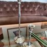 Pair of Slender 19th Century Style Silver Chrome Metal Candlesticks Image 10