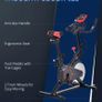 Indoor Upright Exercise Bike Machine, with Adjustable Seat, Resistance, Handlebar, LCD Display Image 6
