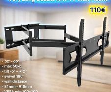 TV Wall Bracket Tilt Swivel Long Arm 32-80"