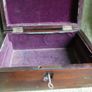 Vintage Wood Box, wood and Metal top Table Desktop Storage Box with key Image 9
