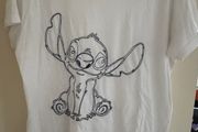 Primark Disney Stitch White with Navy Detailing T-Shirt