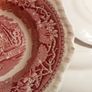 MASONS Red White Patent Ironstone "Vista"   Soup Rimmed Bowl Image 5