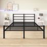 4ft6 Double Bed Frame with Headboard, Metal Slats Support Platform Bed Frames Double Bed with Storage Under Bed, Enhanced Support Stable Easy Assembly, Noise Free, No Box Spring Needed, Black Image 9