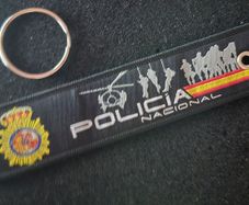 Spanish national police key tag , keyring.